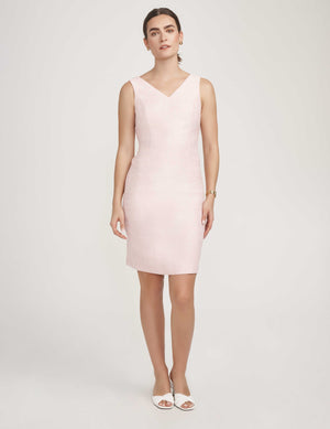 Anne Klein Cherry Blossom Combo V-Neck Sheath Dress- Sale