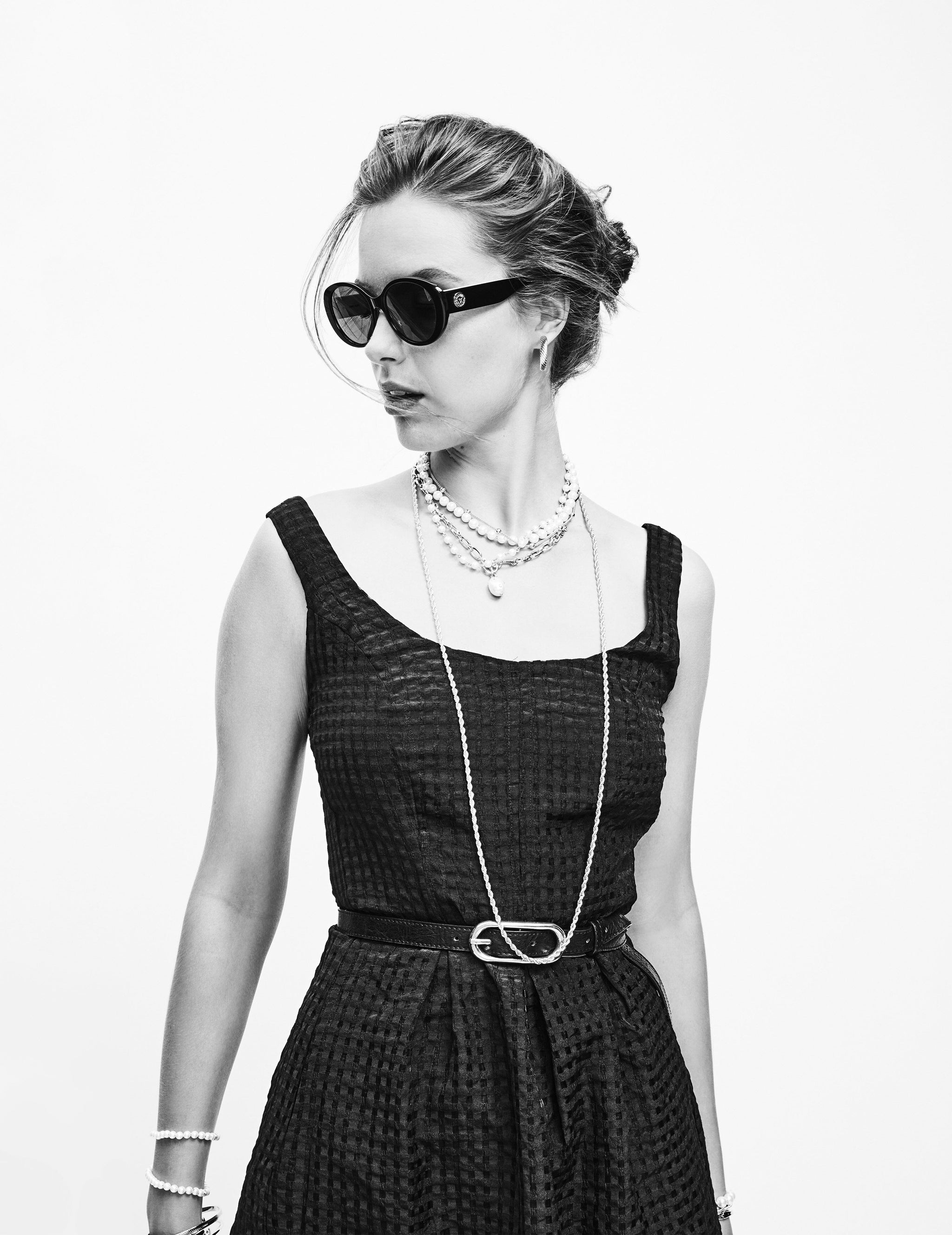 Anne Klein AK7090 Sunglasses 001 Black Female Oval Anne Klein AK7090 Sunglasses 001 Black Female Oval