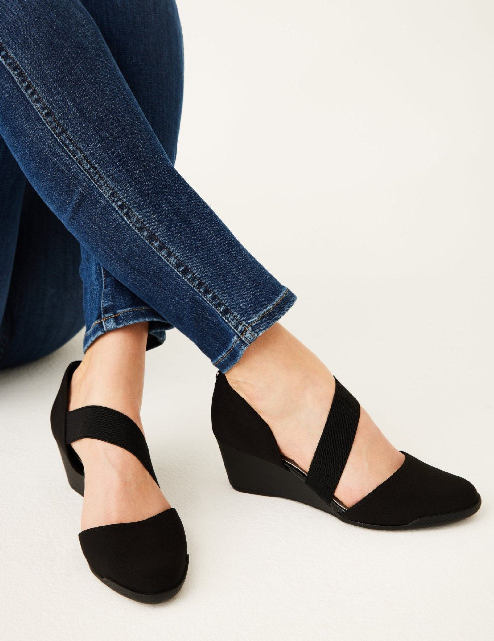 Anne Klein Tara Strap d'Orsay Wedge