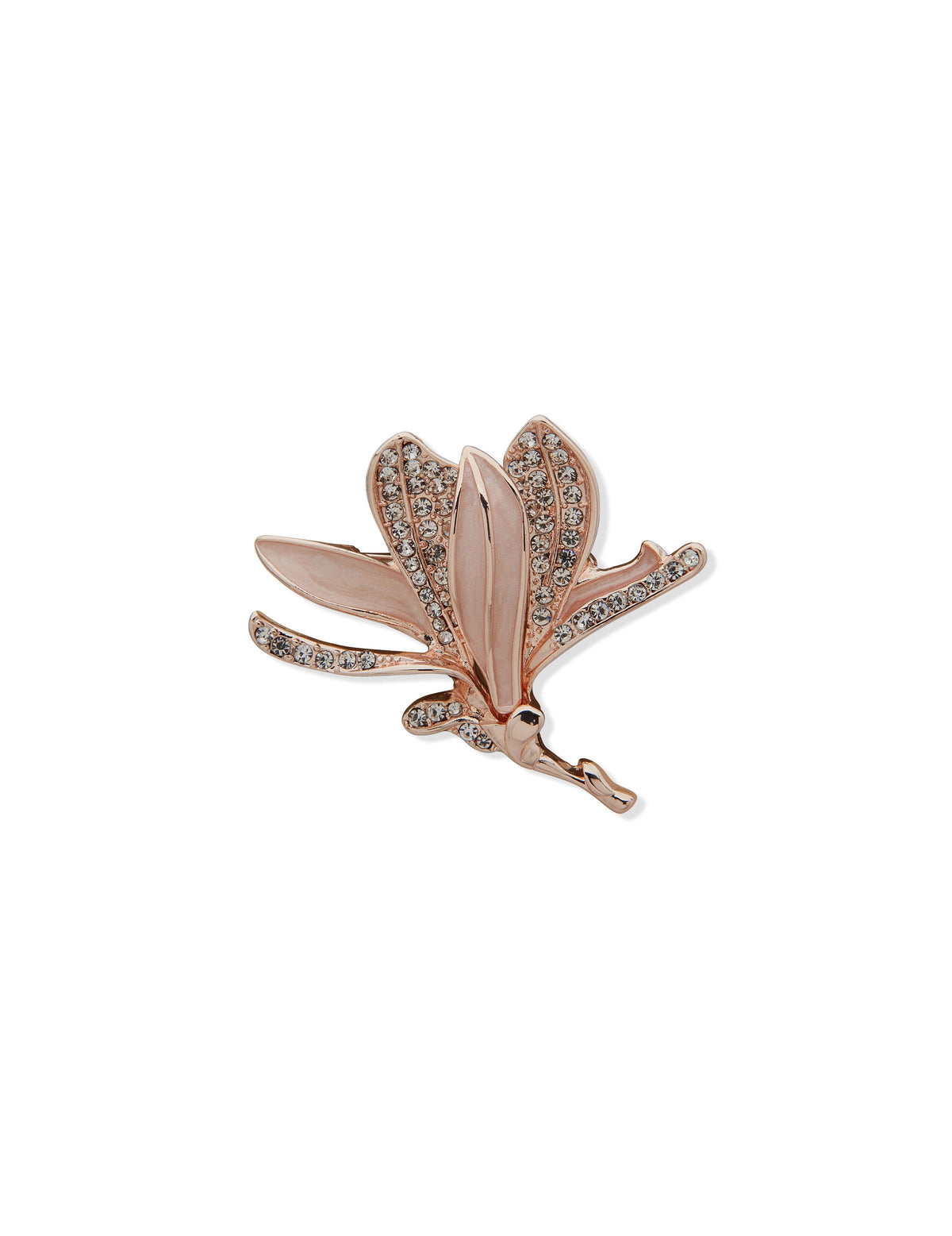 Anne Klein Rose Gold Tone Blossom Flower Pin in Gift Box