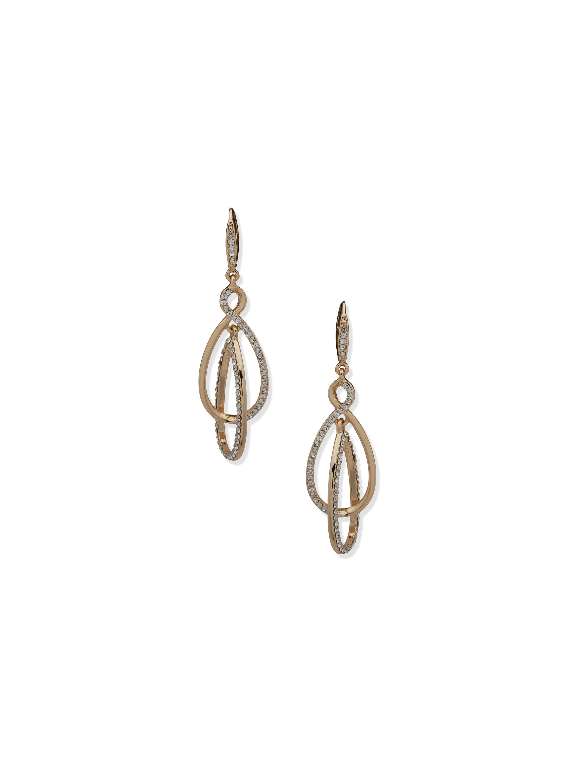 Anne Klein Gold-Tone Twisted Orbital Earrings