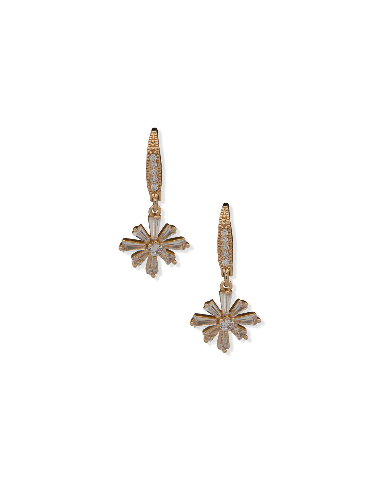 Anne Klein Gold-Tone Starburst Drop Earrings
