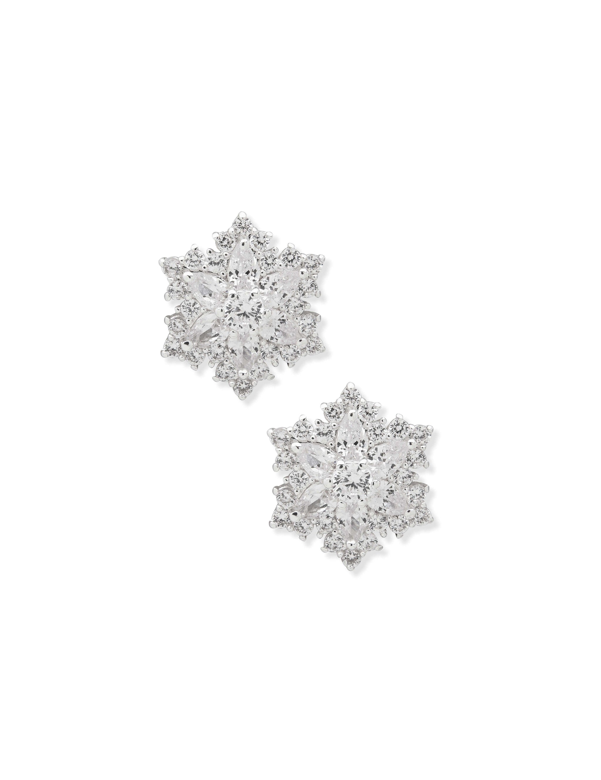 Buy Snowflake Earrings, Diamond Earrings, Gold Snowflake Stud Earrings,  Diamond Earrings for Women, Snowflake Studs, Diamond Gift for Woman Online  in India - Etsy