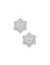 Anne Klein Silver Tone Button Snowflake Pierced Earrings