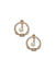 Anne Klein Gold Tone Doorknocker Circular Crystal Earrings