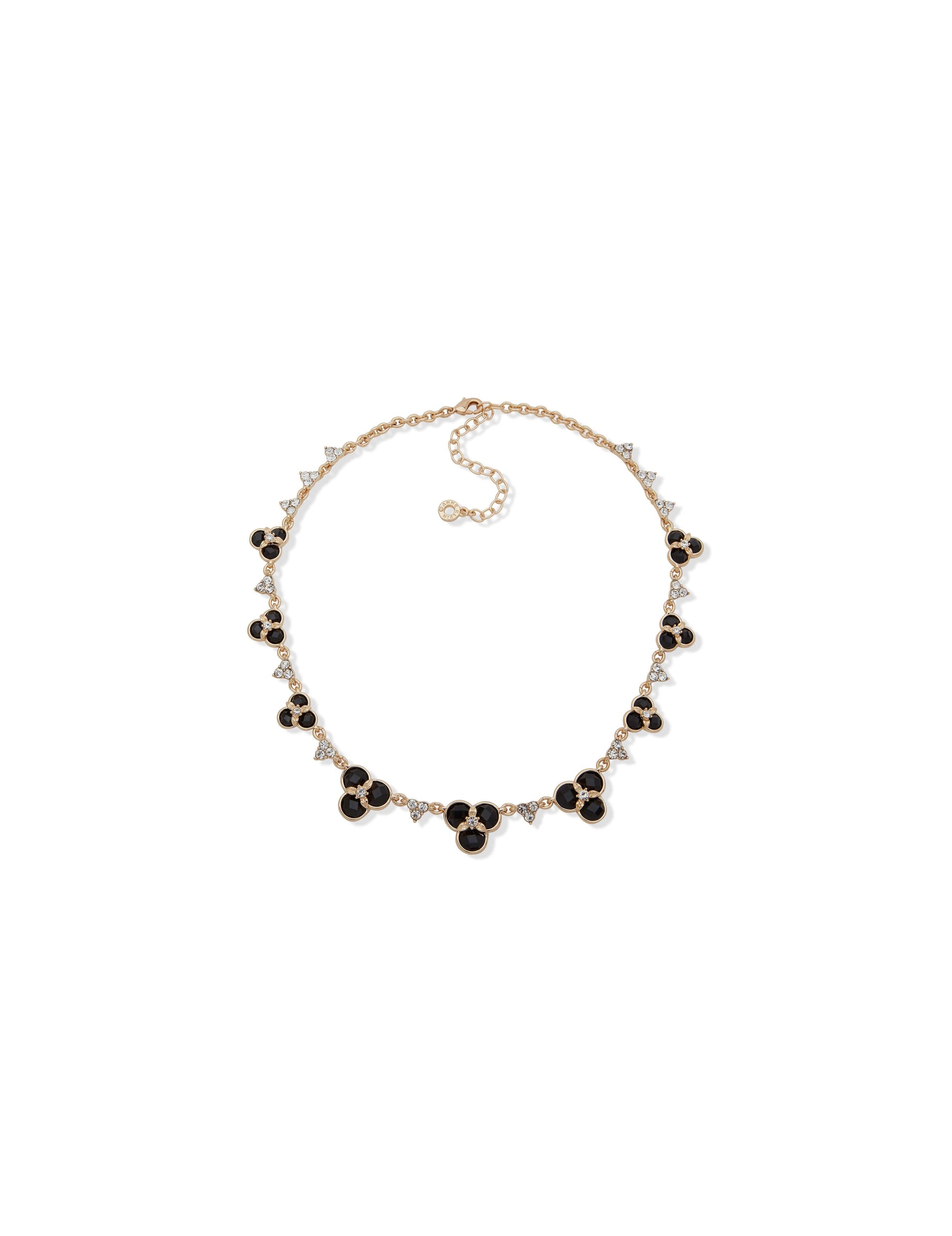 Anne Klein Gold Tone Flower Collar Crystal Necklace