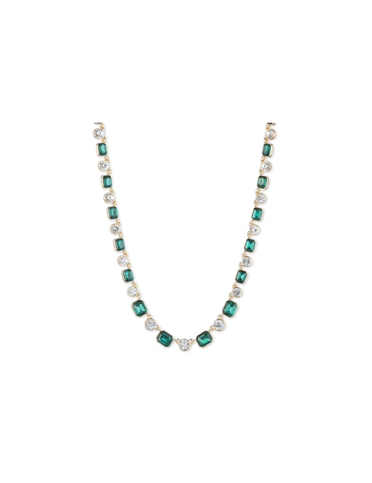 Anne Klein  Bright Emerald Collar Necklace