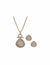 Anne Klein Gold-Tone Faux Pearl Teardrop Earring & Necklace Set
