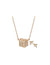 Anne Klein Gold Tone Present Pendant Necklace and Earring Pouch Set