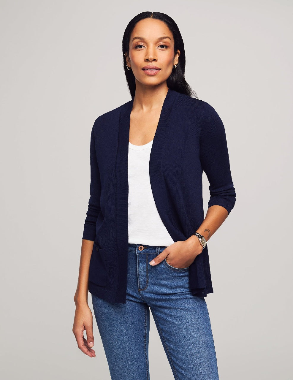Anne Klein Pocket Malibu Cardigan