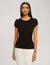 Anne Klein Anne Black Tulip Sleeve Sweater - Sale