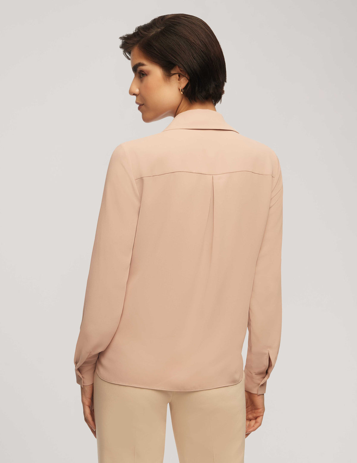 Anne Klein  Long Sleeve Crossover Blouse With Collar - Sale