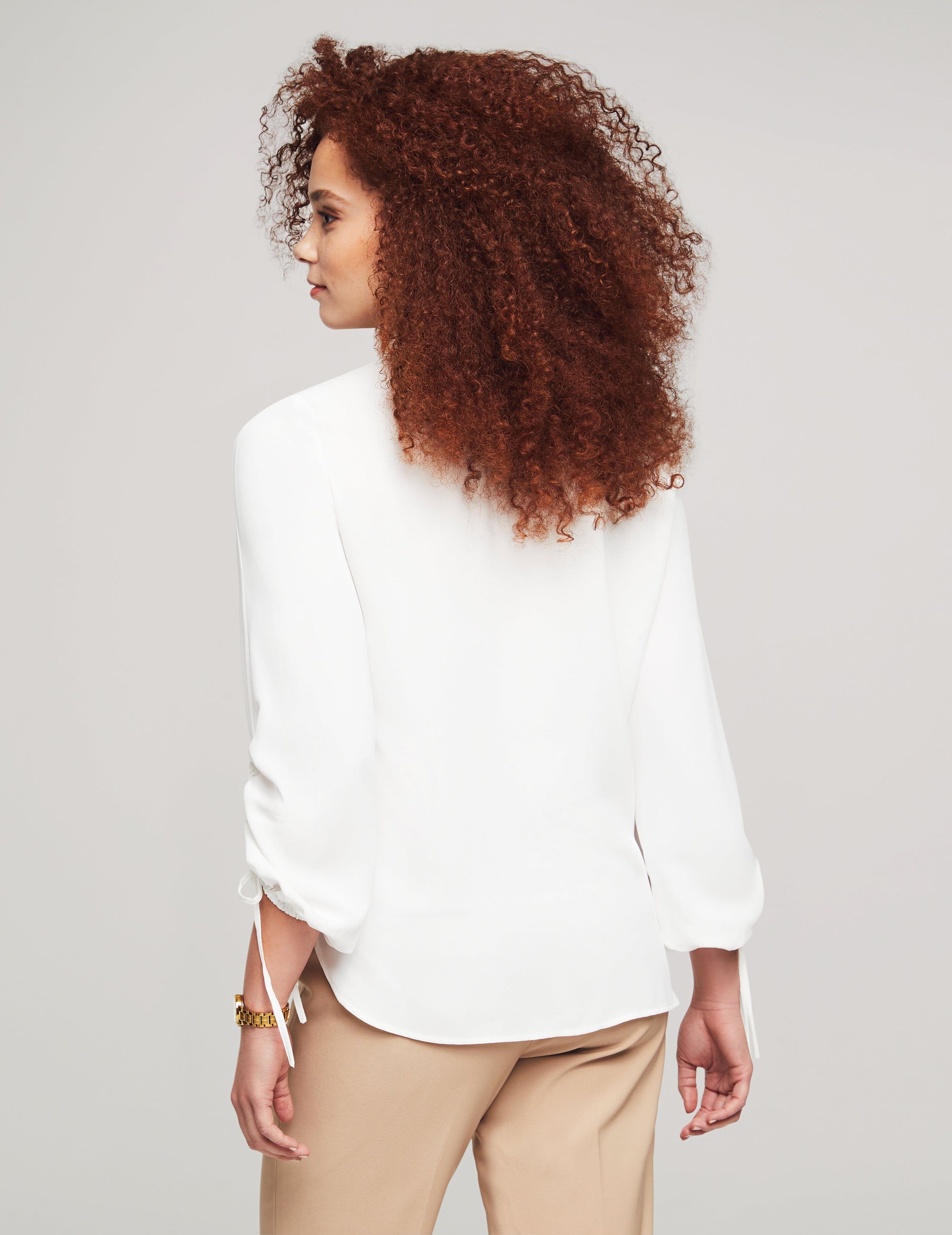 ruched sleeve blouse