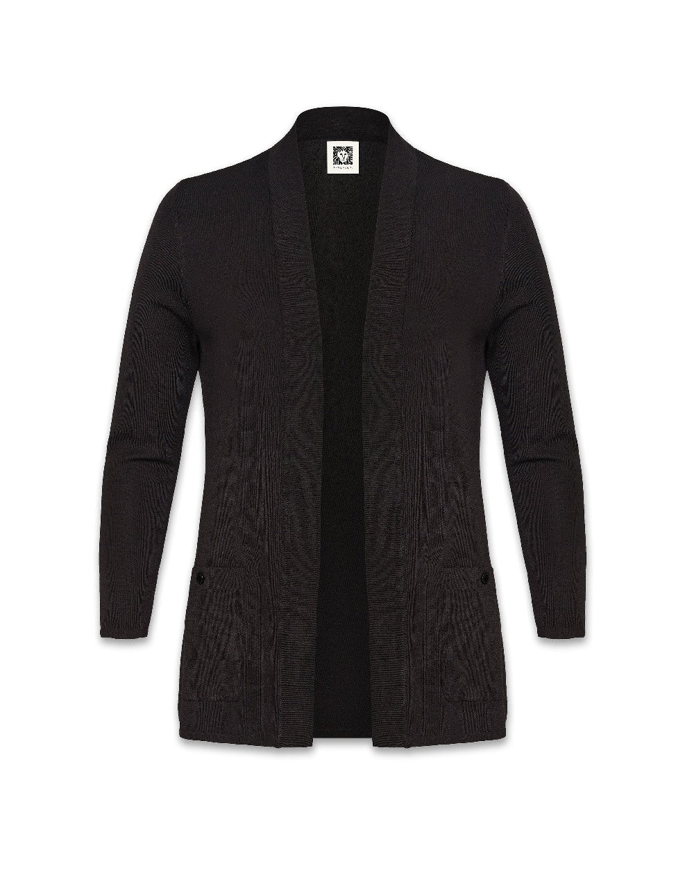 Anne Klein Anne Black Plus Size Two Pocket Malibu Cardigan- Sale