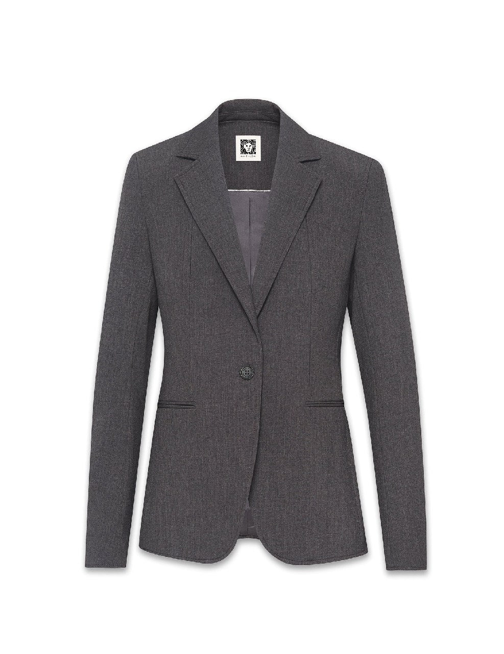 Skyheart - Peak Lapel Plain Single-Button Blazer / Long-Sleeve Skyheart - Peak Lapel Plain Single-Button Blazer / Long-Sleeve