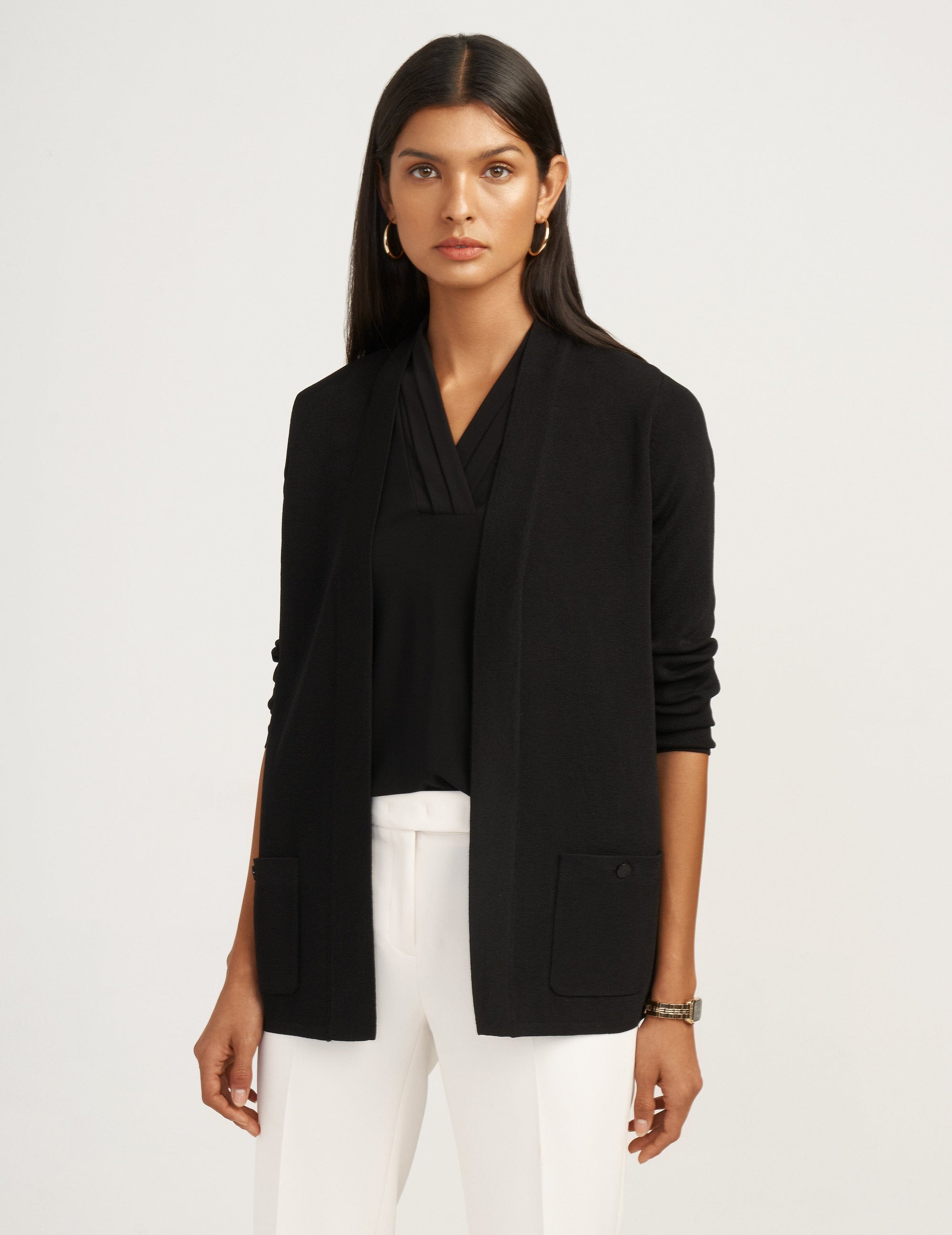 Anne Klein Two Pocket Malibu Cardigan - Main Image