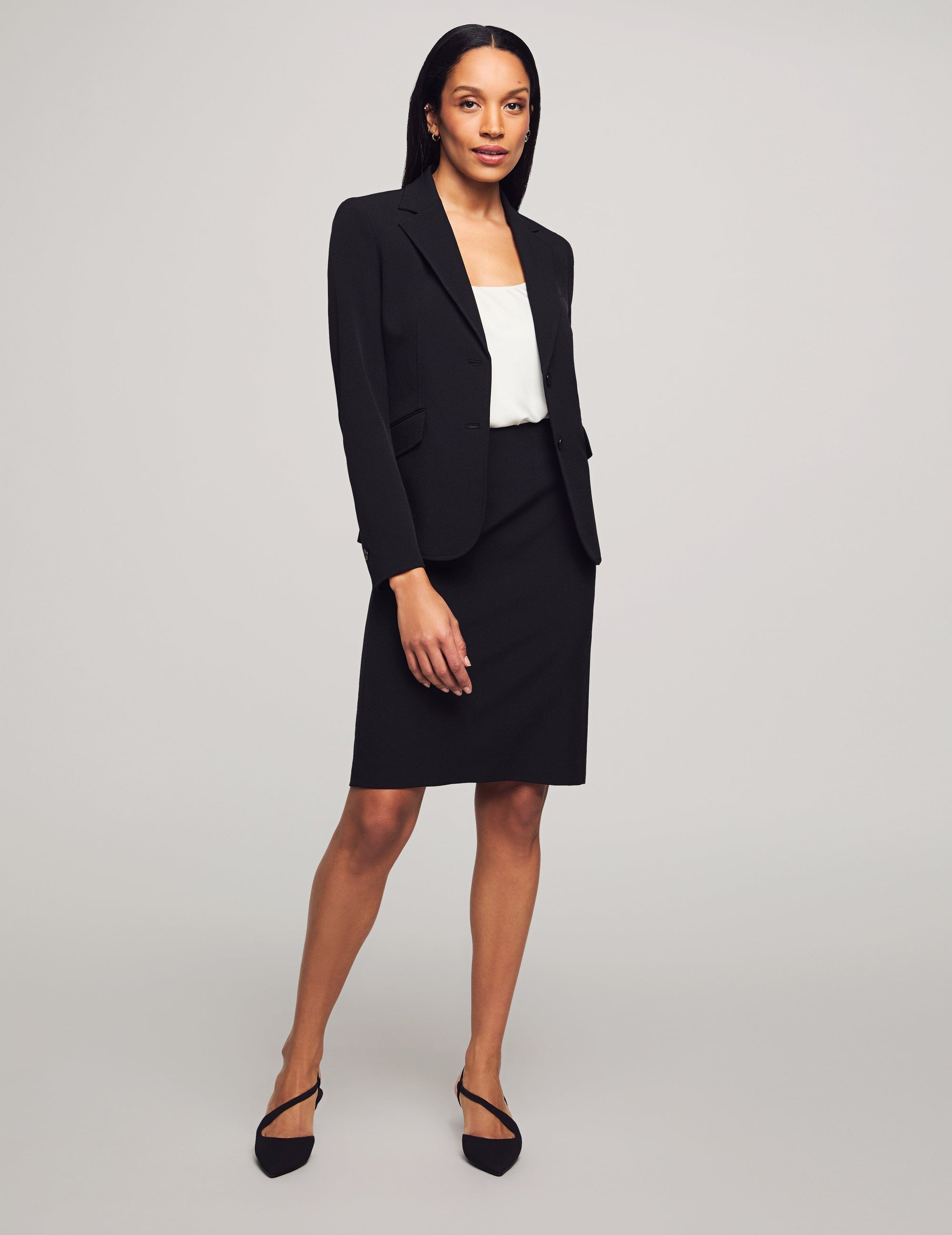 Anne Klein Black Executive Collection 3-Pc. Pants and Skirt Suit Set