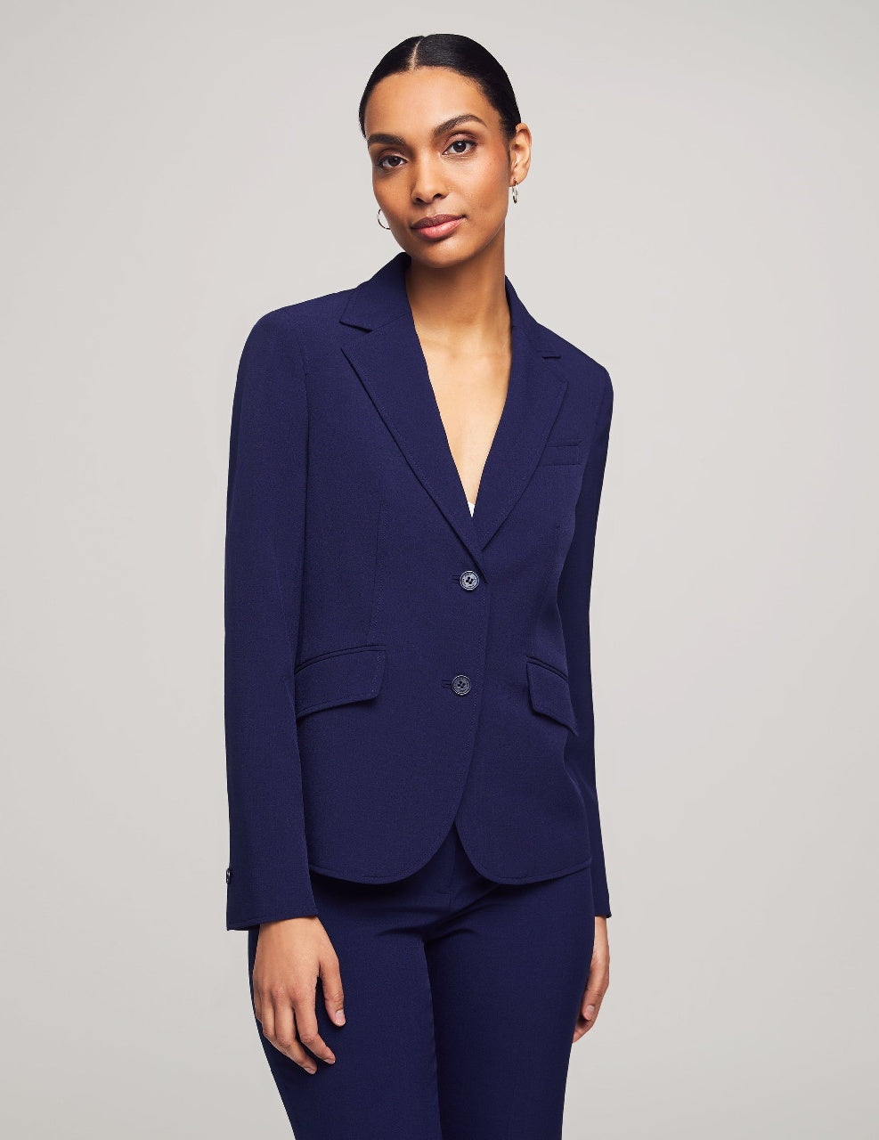 3-Piece Skirt & Pants Suit Set in Navy | Anne Klein 3-Piece Skirt & Pants Suit Set in Navy | Anne Klein