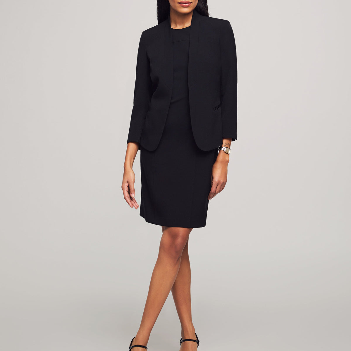 Black Blazer & Sheath Dress Set Black Blazer & Sheath Dress Set