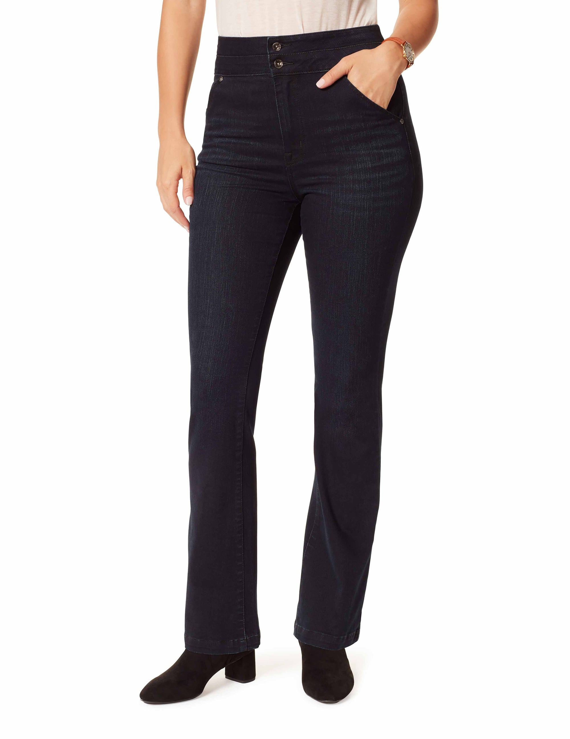 Anne Klein Blackcap High Rise Slim Boot Jeans