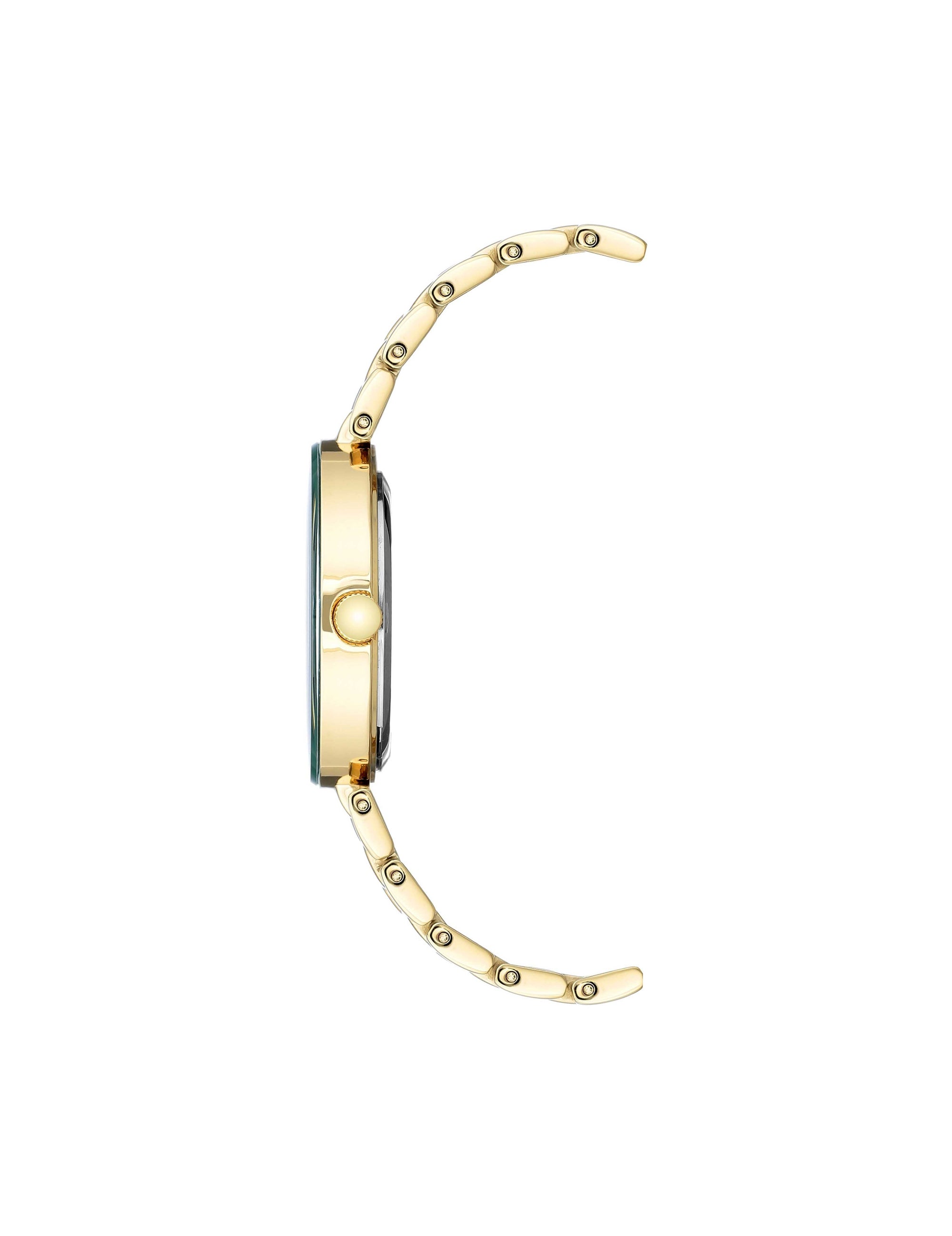 Anne Klein Green&Gold-Tone Diamond Dial Bracelet Watch