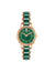 Anne Klein Rose Gold-Tone/ Green Premium Crystal Ceramic Bracelet Watch