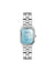 Anne Klein Silver-tone/Aqua Octagonal Shaped Metal Bracelet Watch