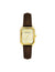 Anne Klein Gold-Tone/ Brown Octagonal Shaped Leather Strap Watch