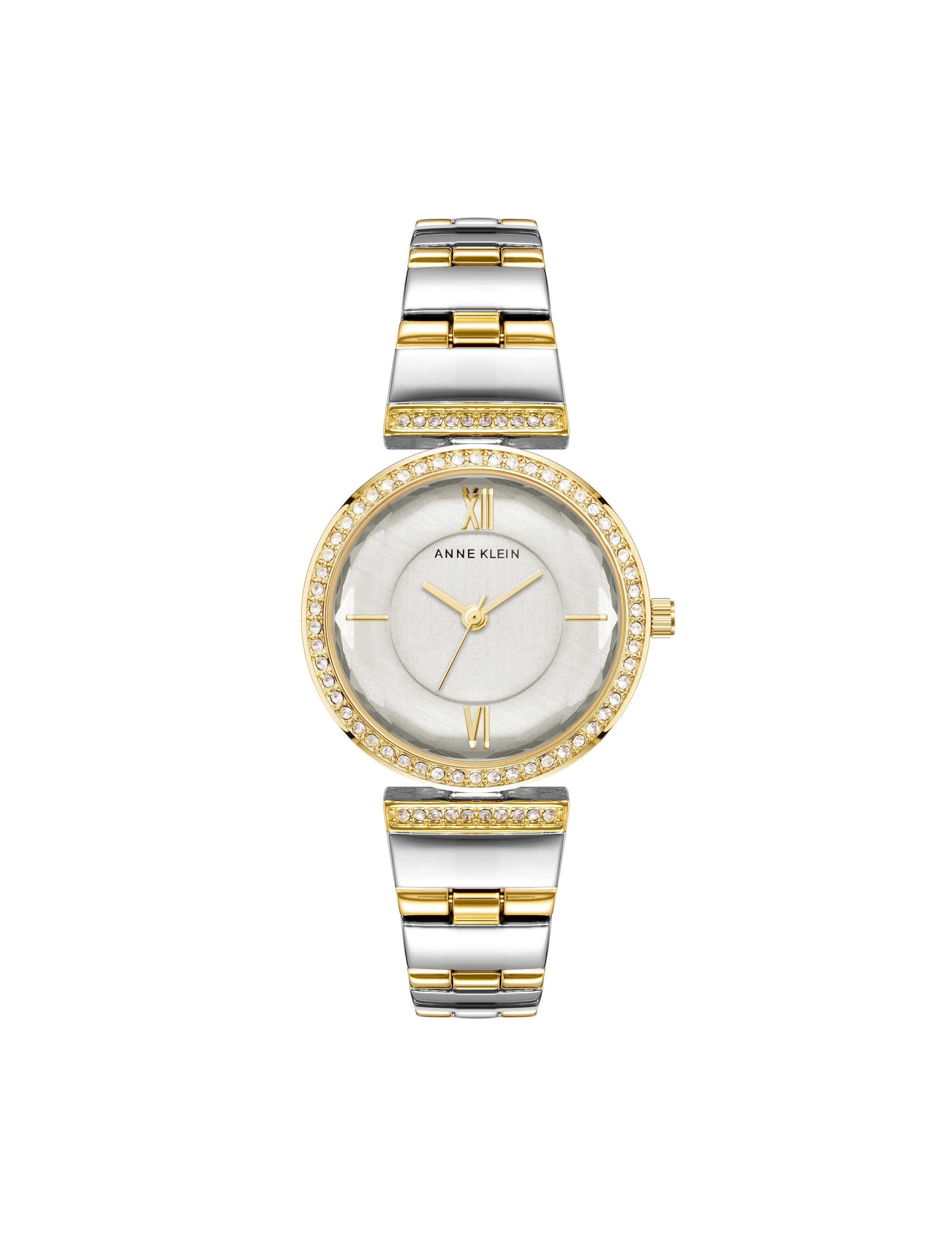 Anne Klein Two-Tone Premium Crystal Bracelet Watch