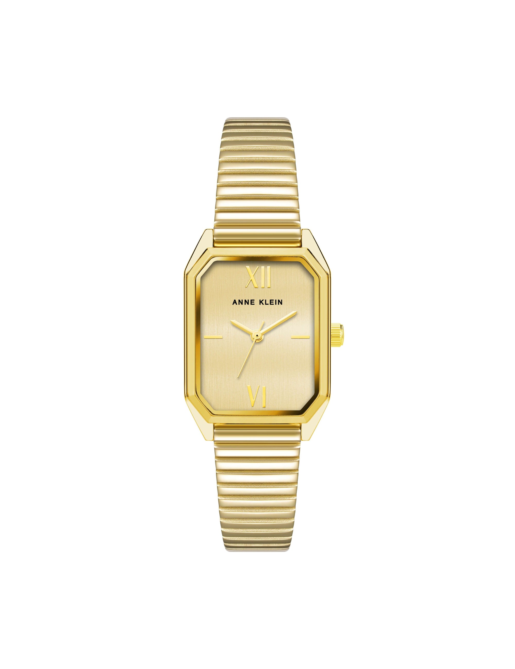 Anne Klein Gold-Tone Iconic Octagonal Case Bracelet Watch