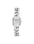 Anne Klein Silver-Tone Octagonal Crystal Accented Chain Bracelet Watch