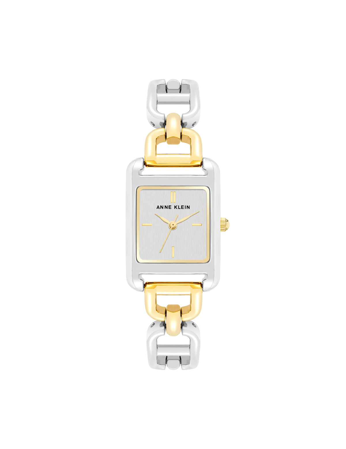 Anne Klein Gold-Tone/ Silver-Tone Heritage Link Bracelet Watch