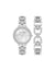 Anne Klein Silver-Tone D-Link Crystal bracelet Watch Set