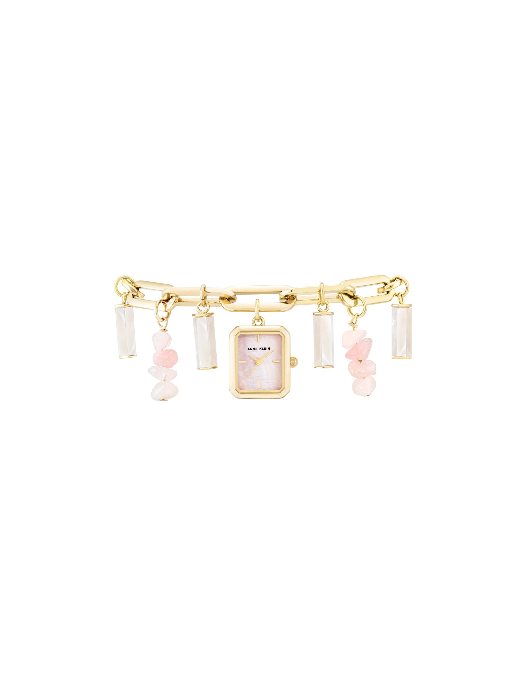 Elite Ladies Gold Tone Heart Charm Bracelet Watch - Angus & Coote Catalogue  - Salefinder