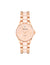 Anne Klein Blush/Rose Gold-Tone Diamond Accented Ceramic Bracelet Watch