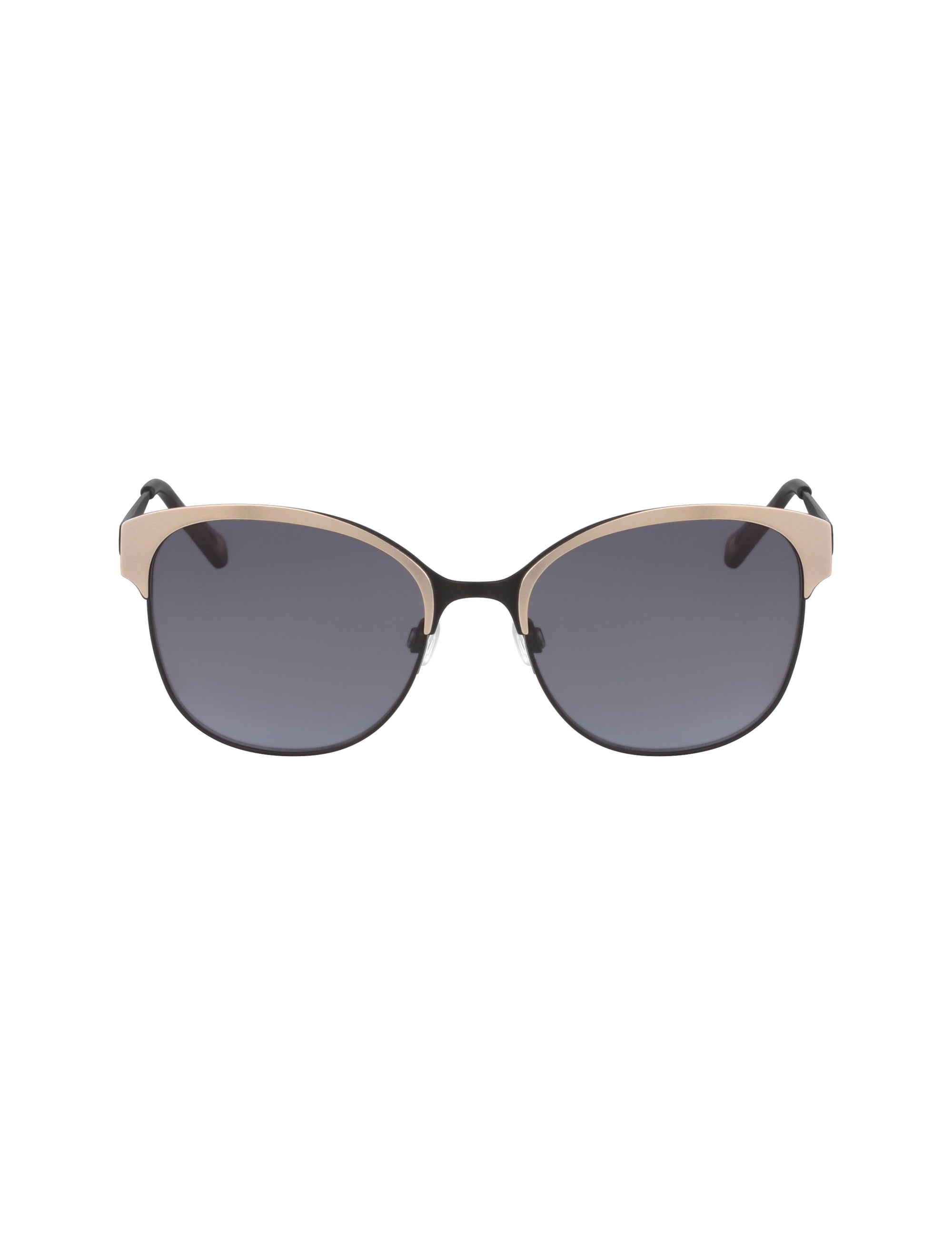 Anne Klein BLACK Two-Tone Metal Square Sunglasses