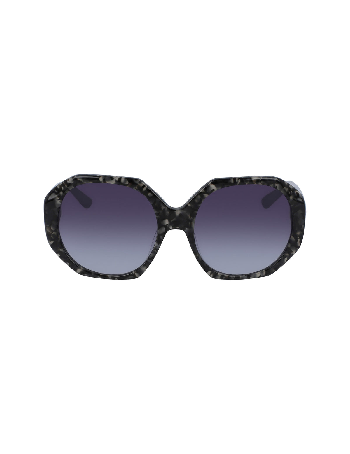 Anne Klein BLACK TORTOISE Tortoise Geometric Oversized Sunglasses