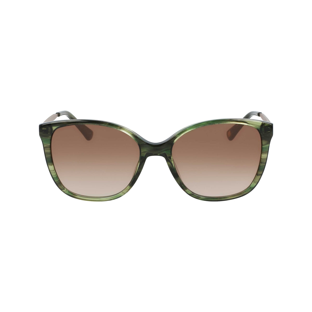 BRAND NEW Anne Klein Two-Tone Olive and Gold Sunglasses with Case Anne Klein Gold Sophisticated Butterfly Sunglasses main image 4