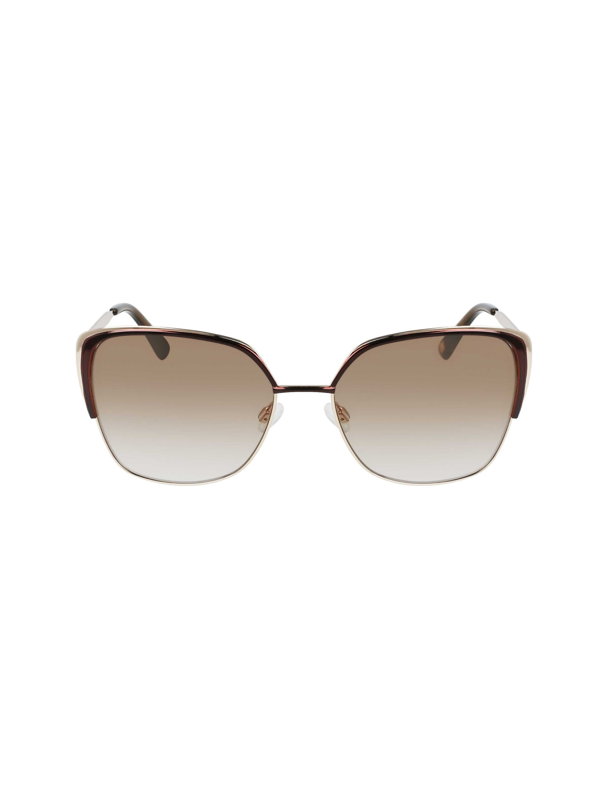 Anne Klein Mocha Glamourous Butterfly Shape Sunglasses