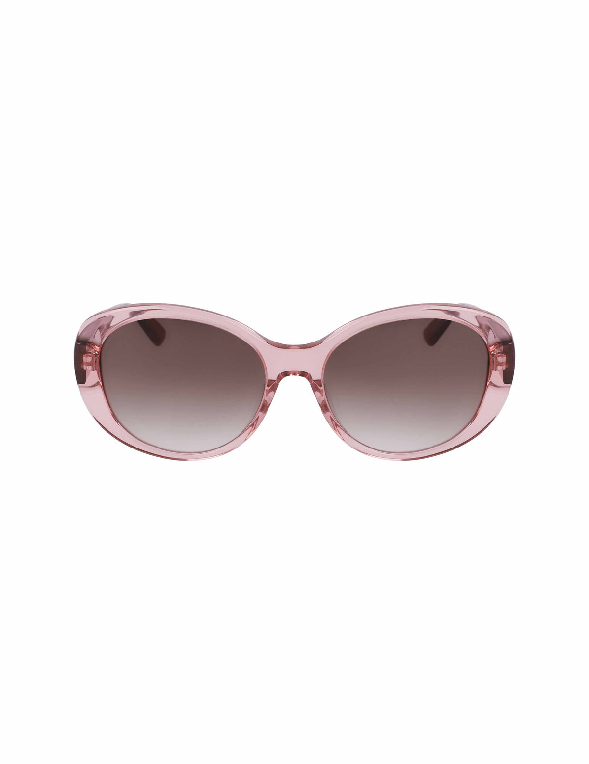 Anne Klein Pink Crystal Crystal Glamorous Oval Sunglasses