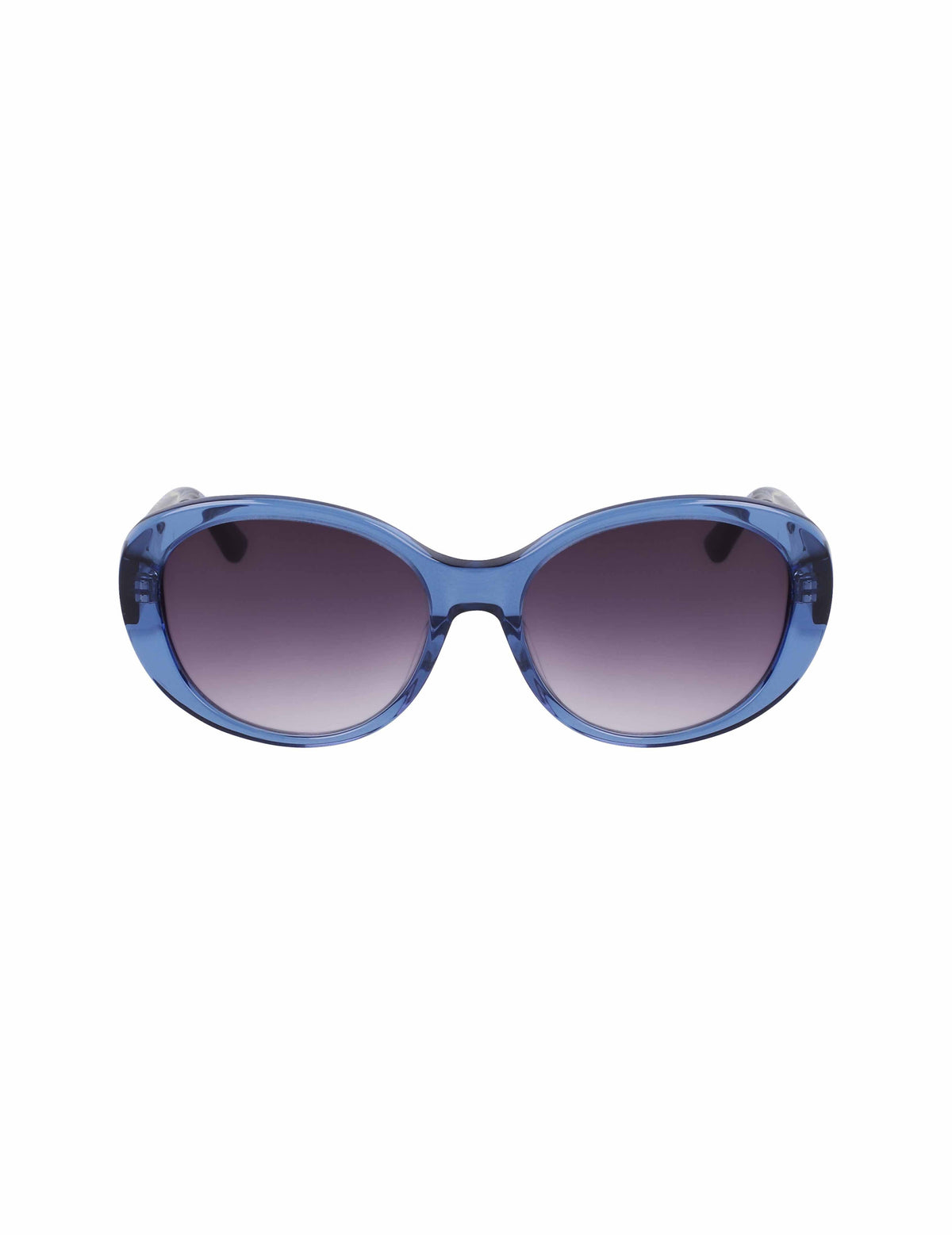 Anne Klein Blue Crystal Crystal Glamorous Oval Sunglasses