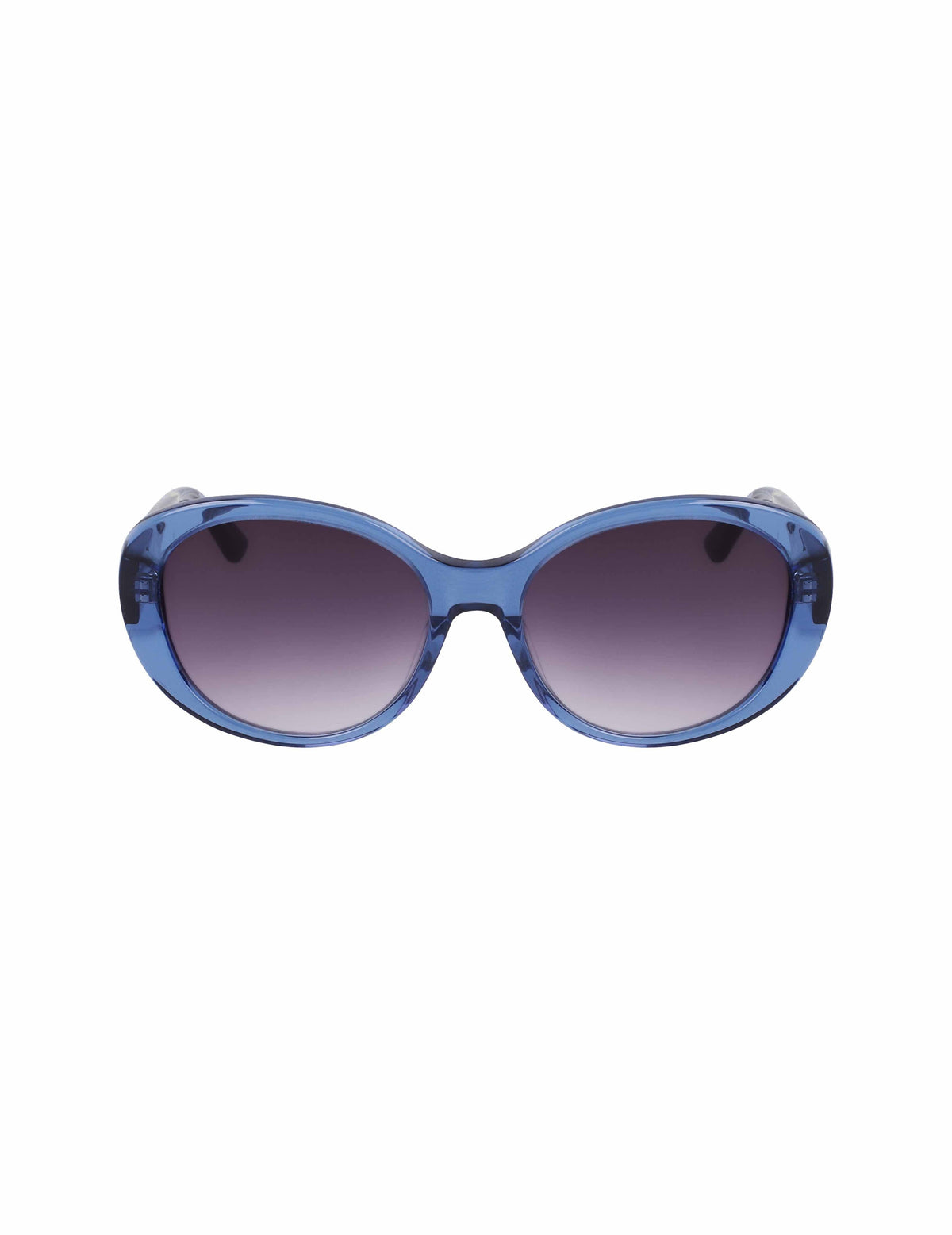 Anne Klein Blue Crystal Crystal Glamorous Oval Sunglasses