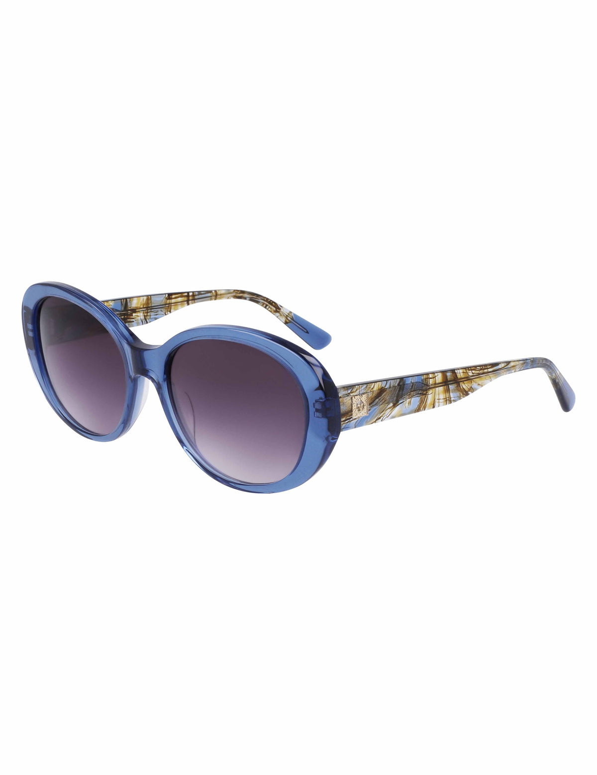 Anne Klein  Crystal Glamorous Oval Sunglasses
