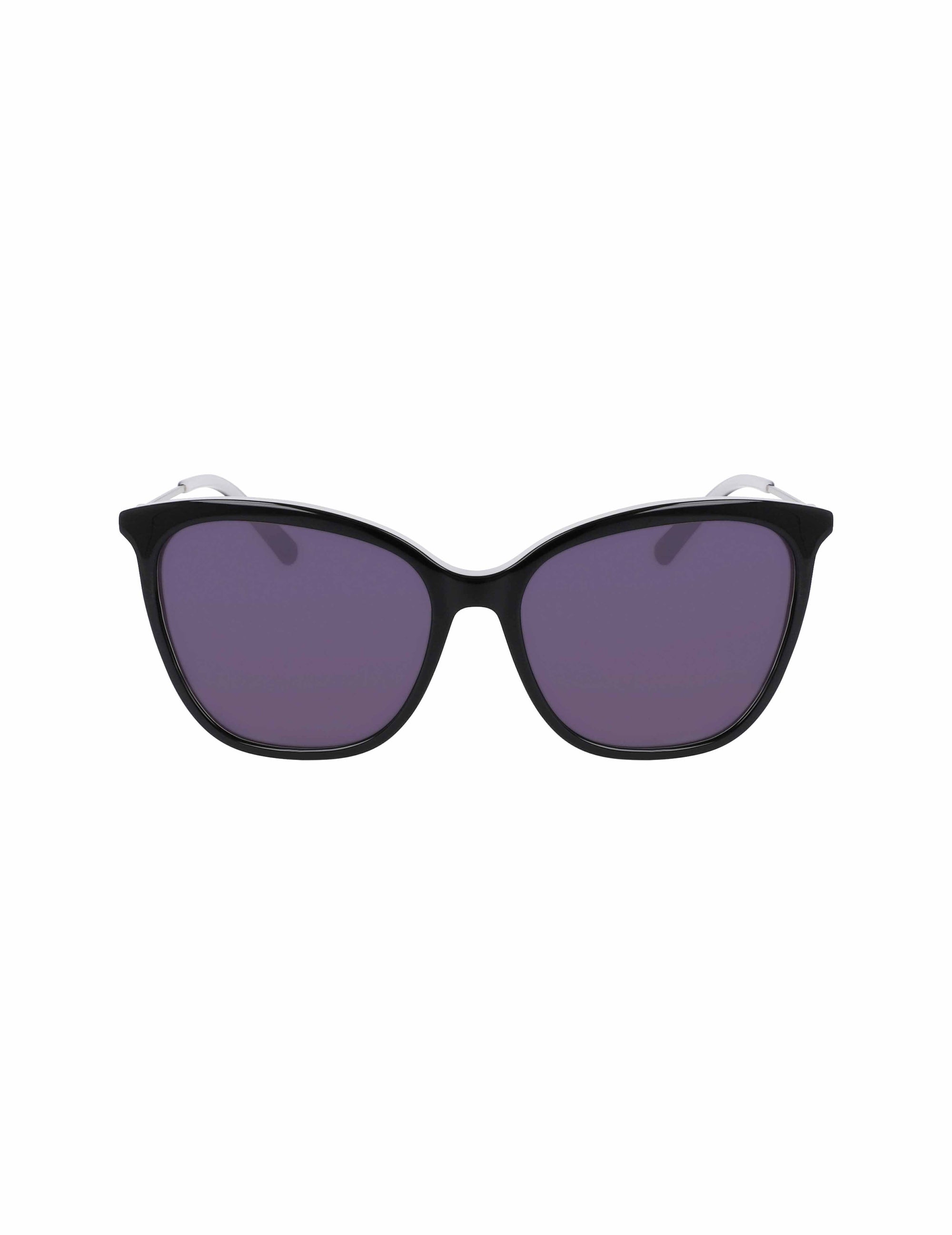 Anne Klein Black Oversized Square Sunglasses