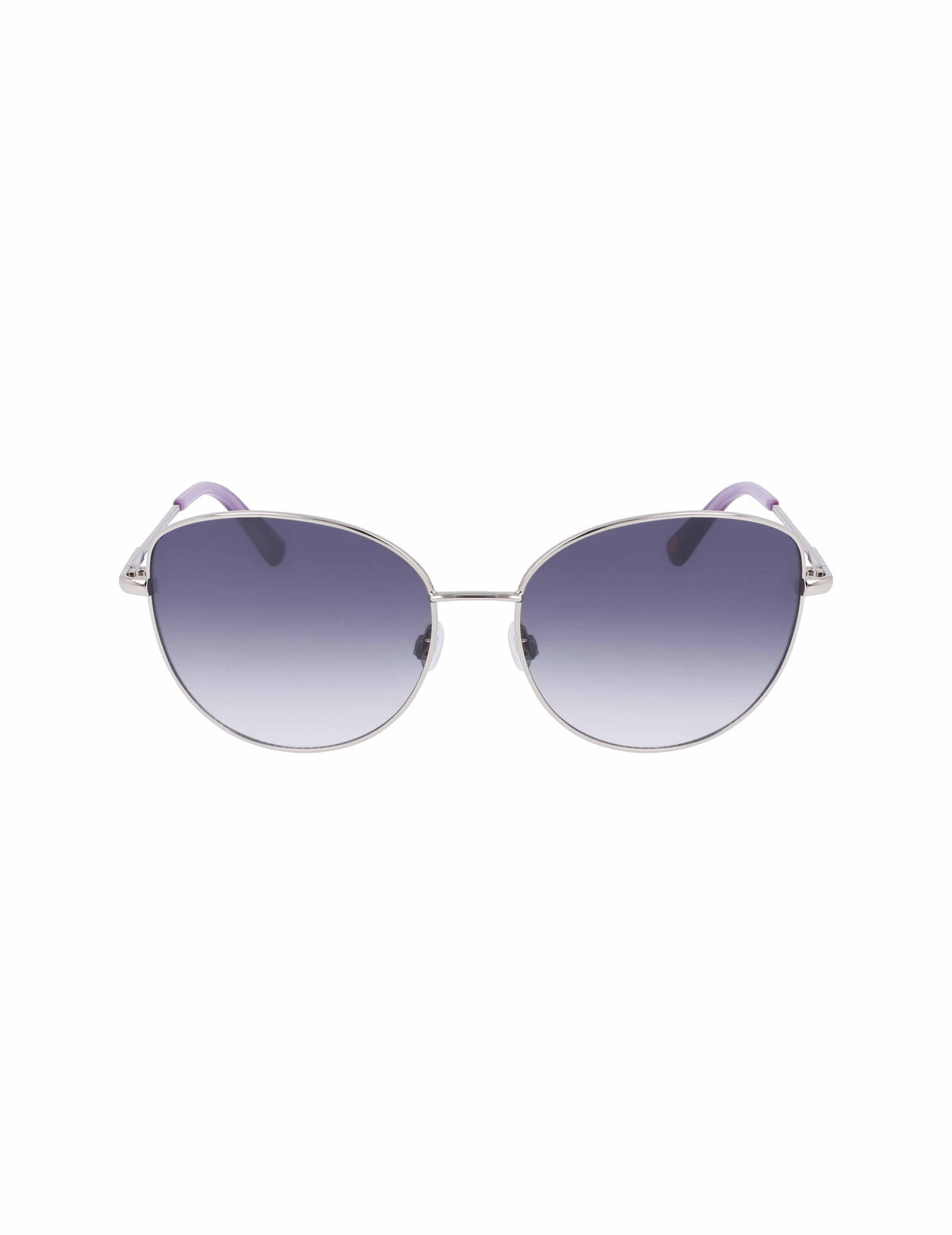Anne Klein Silver Trendy Round Sunglasses