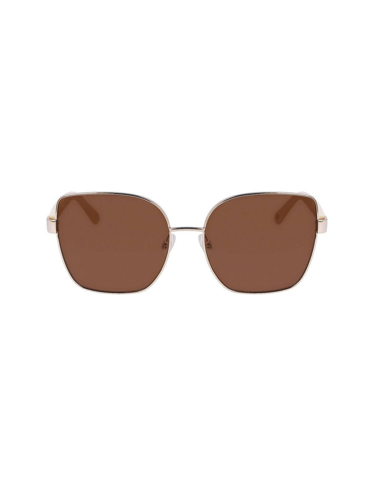 Anne Klein Gold Metal Braided Sunglasses