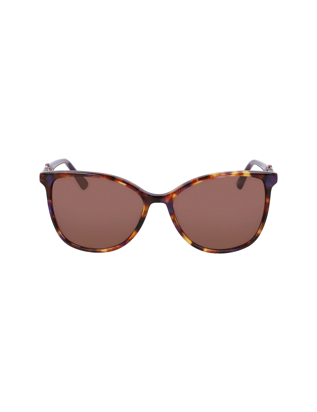 Anne Klein Plum Tortoise Tortoise Square Leo Sunglasses