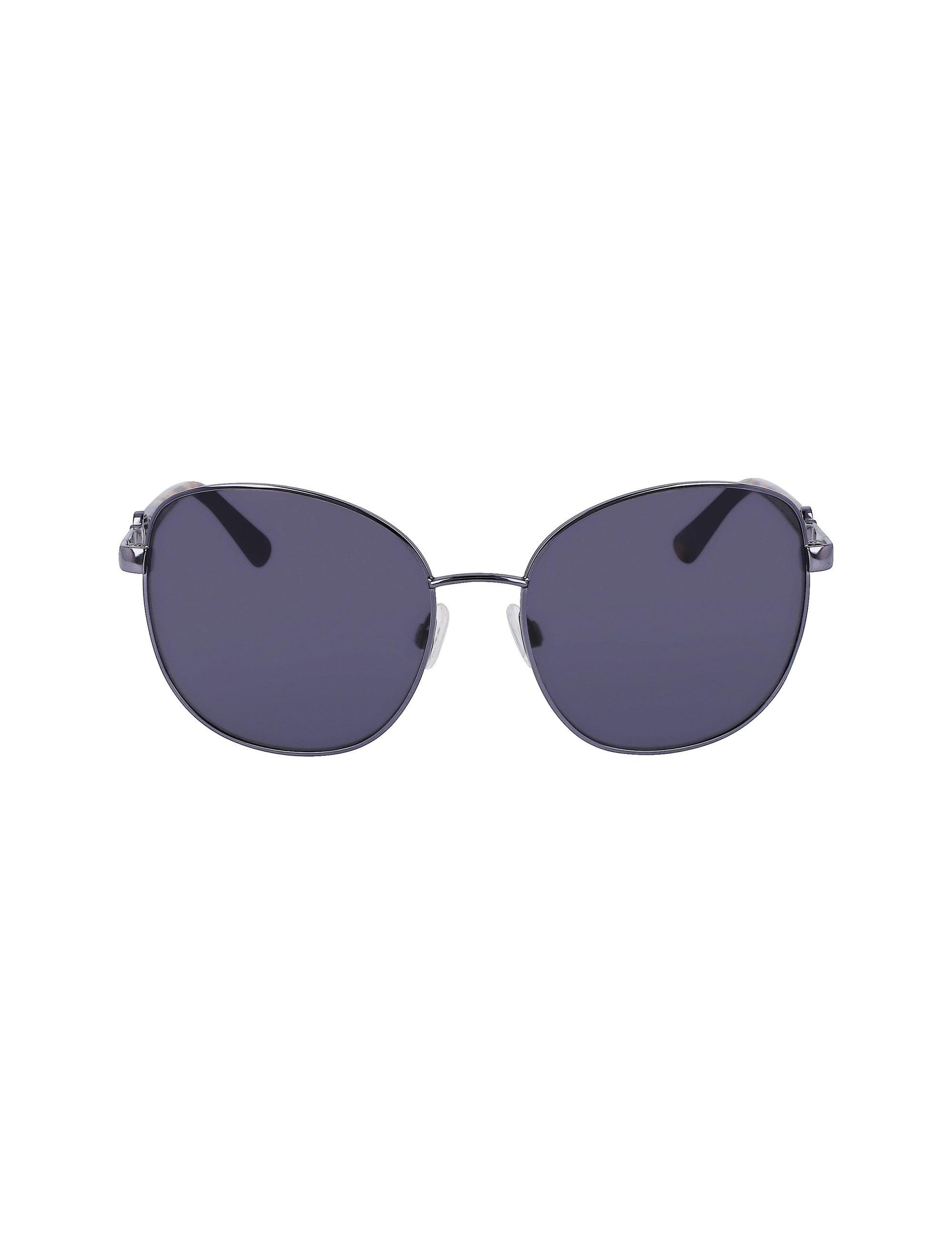 leo goggles Anne Klein Slate Metal Round Leo Sunglasses