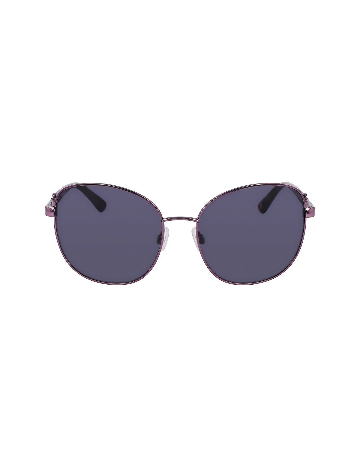 Anne Klein Plum Metal Round Leo Sunglasses
