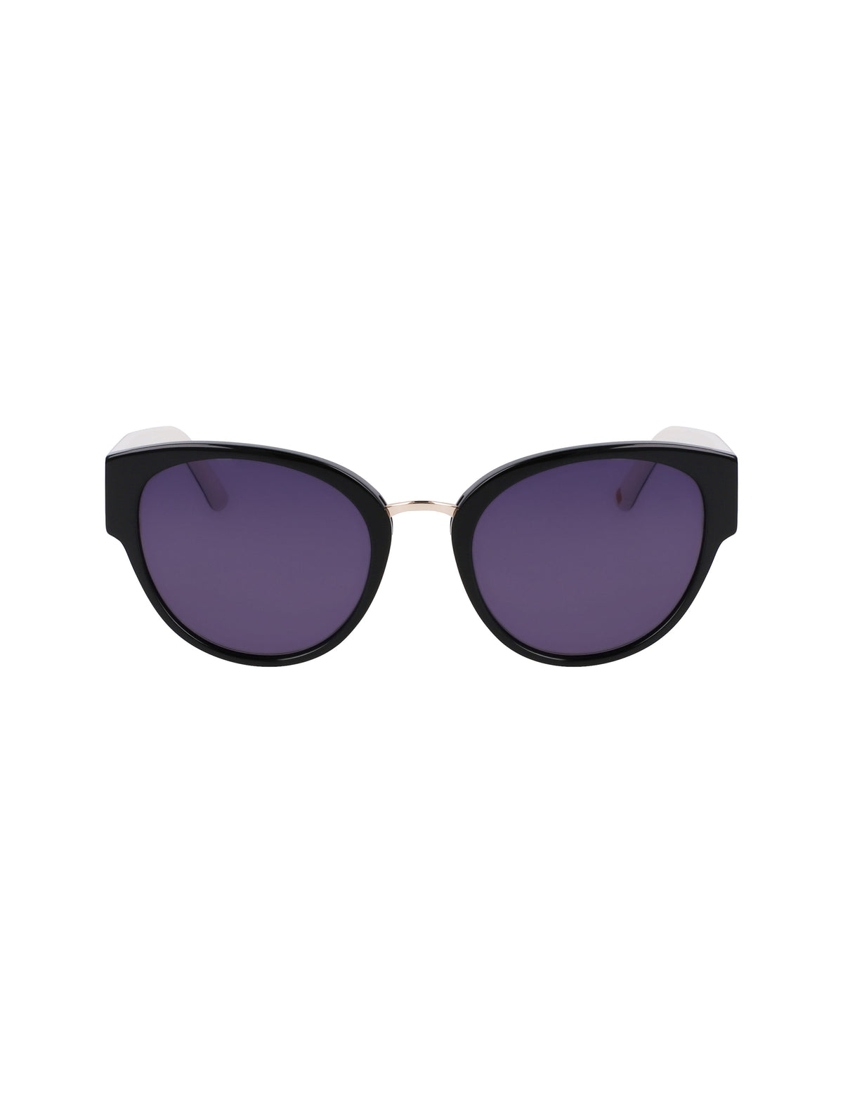 Anne Klein Black Chic Rounded Cat-Eye Sunglasses